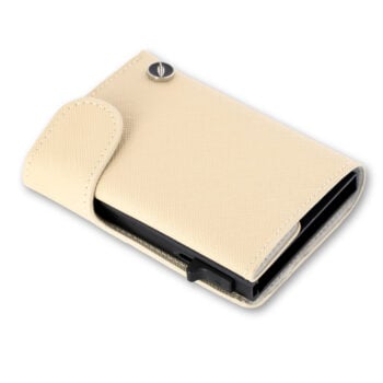 Port-card White Compact Piele Naturala