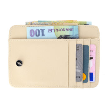 Port-card Ivory Piele Naturala