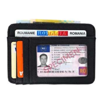 Port-card Black Pearl Piele Naturalӑ