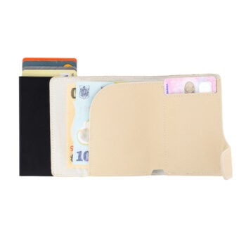 Port-card White Compact Piele Naturala