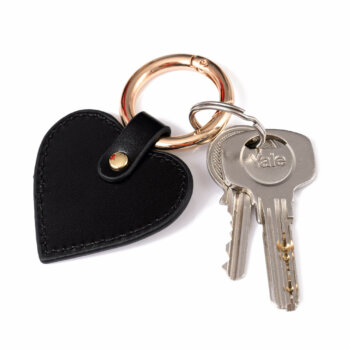 Breloc Black Heart Piele Naturalӑ