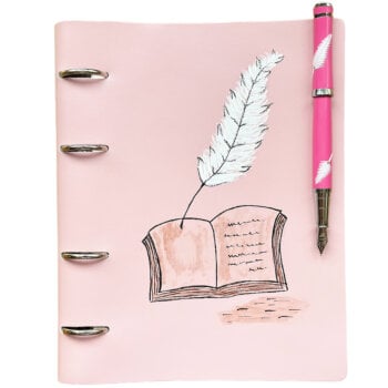 set agenda + stilou white feather 2025