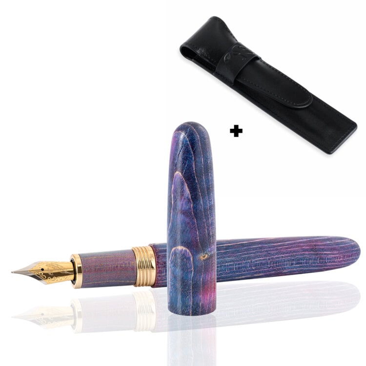 explorator stilou + etui piele
