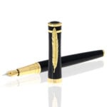 Gold Black Pearl Stilou Roller Negru Auriu