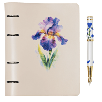 set agendă 2026 + stilou pansies (copiază)